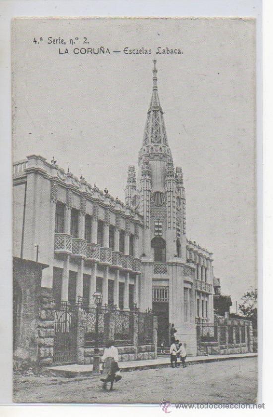 Postales: TARJETA POSTAL ESCUELAS LABACA LA CORU&Ntilde;A - Foto 1