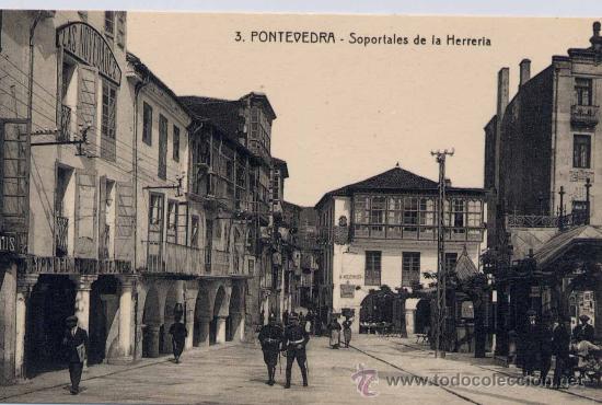 Cartoline: PONTEVEDRA.-SOPORTALES DE LA HERRER&Iacute;A
