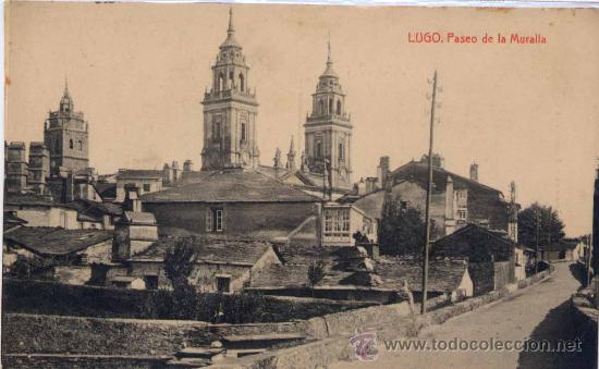 Postales: LUGO.-PASEO DE LA MURALLA - Foto 1