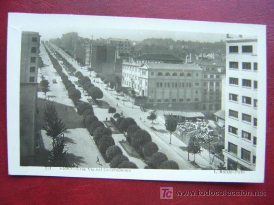 Postales: VIGO - GRAN VIA DEL GENERALISIMO - Foto 1