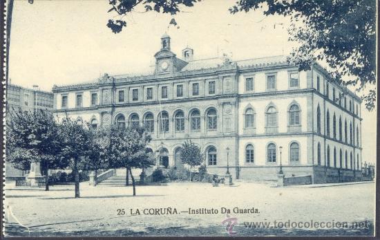 Postales: TARJETA POSTAL INSTITUTO DA GUARDIA  LA CORU&Ntilde;A - Foto 1