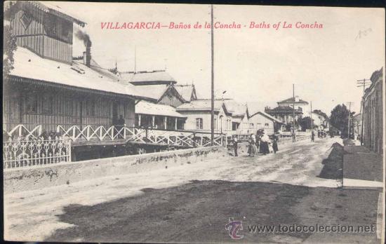 Postkarten: VILLAGARCIA DE AROSA (PONTEVEDRA).- BA&Ntilde;OS DE LA CONCHA