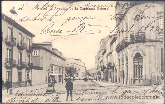 Postales: EL FERROL (CORU&Ntilde;A).- AVENIDA DE LA CAPITAN&Iacute;A GENERAL - Foto 1