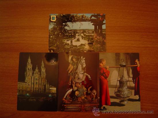 Postcards: 4 POSTALES SANTIAGO DE COMPOSTELA