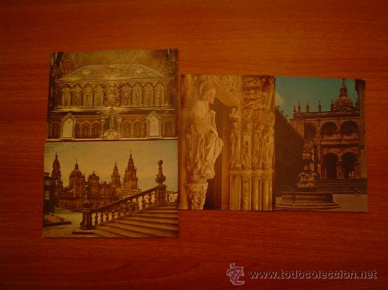 Postales: 4 POSTALES SANTIAGO DE COMPOSTELA SIN CIRCULAR - Foto 1
