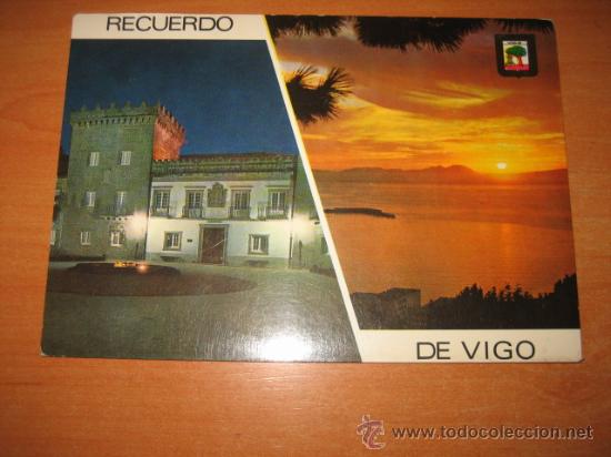 Cartoline: N&ordm; 76.VIGO-PALACIO QUI&Ntilde;ONES DE LEON-PUESTA DEL SOL   EDICIONES DOMINGUEZ