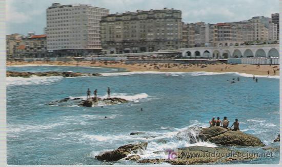 Postales: La coru&ntilde;a.- Playa de Riazor. - Foto 1