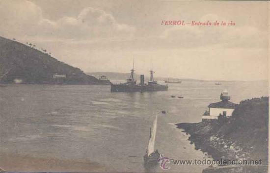 Postales: FERROL (CORU&Ntilde;A).- ENTRADA DE LA R&Iacute;A - Foto 1