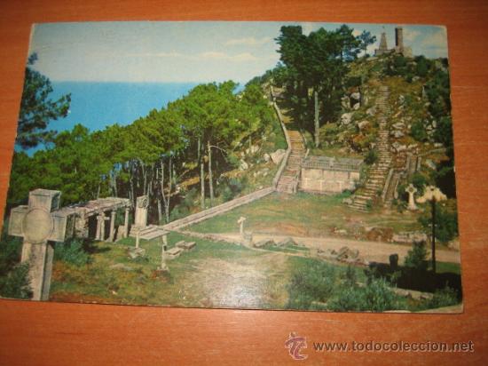 Cartoline: 4.-LA GUARDIA(PONTEVEDRA)  MONTE SANTA TECLA.EL FACHO DESDE SAN FRANCISCO  CIRCULADA 1961