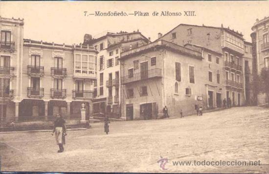 Postales: MONDO&Ntilde;EDO (LUGO).- PLAZA DE ALFONSO XIII