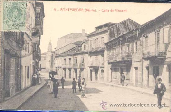 Postales: PONTEVEDRA.(MARIN).- CALLE DE VINCENTI