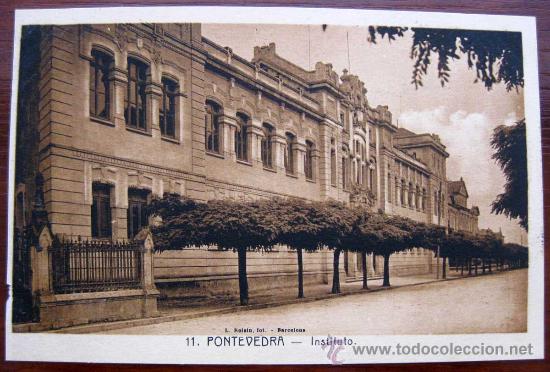 Cartes Postales: ANTIGUA POSTAL DE PONTEVEDRA - N. 11 - INSTITUTO - ED. L. ROISIN - NO CIRCULADA.