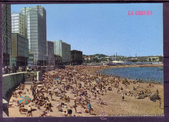 Postales: LA CORU&Ntilde;A - PLAYA DE RIAZOR - Foto 1