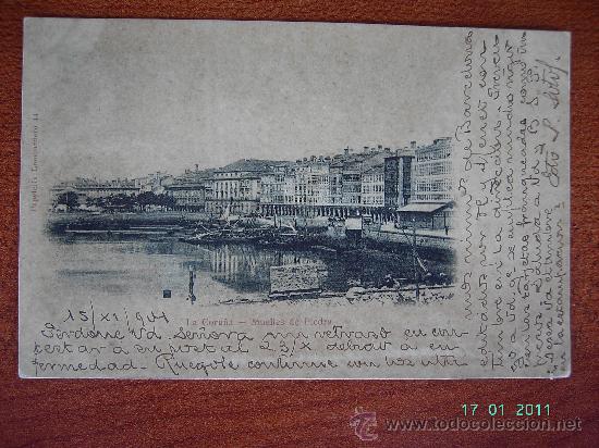 Postales: LA CORU&Ntilde;A - MUELLES DE PIEDAR - Foto 1