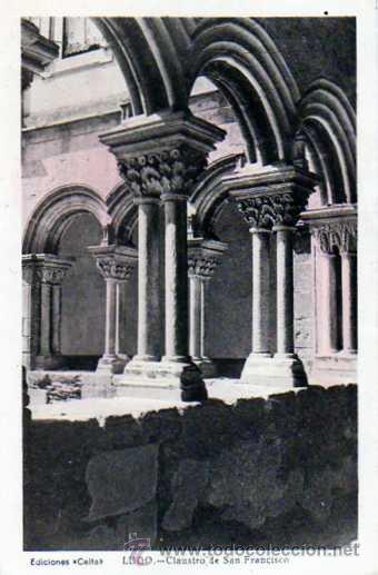 Postales: lugo. Ediciones Celta. Claustro de San Francisco. Sin circular. - Foto 1