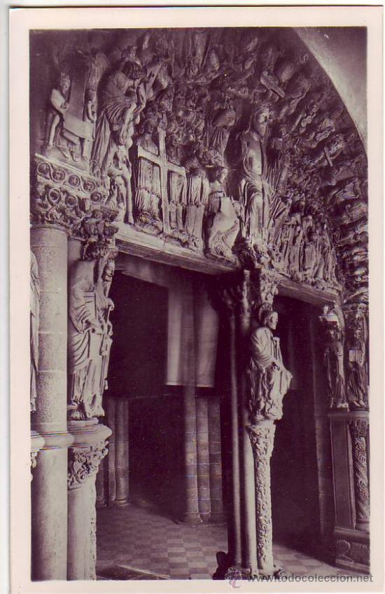 Cartoline: 4 - santiago de compostela - catedral: portico de la gloria - heliotipia artistica espa&ntilde;ola