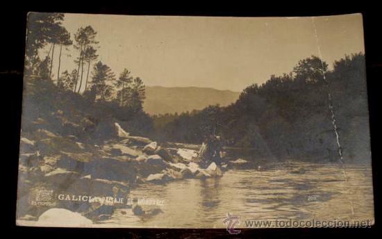 Postkarten: ANTIGUA FOTO POSTAL DE GALICIA - PAISAJE DE MONDARIZ - FOTO FERRER - CIRCULADA.