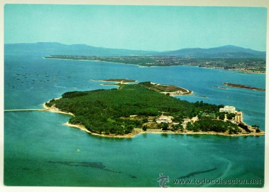 Cartes Postales: Postal La Toja Isla de ensue&ntilde;o Vista aerea Ediciones Alarde a&ntilde;os 70 sin circular