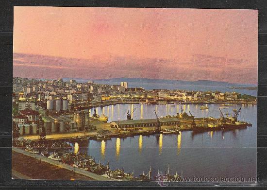 Postales: 168. LA CORU&Ntilde;A. PUERTO. NOCTURNA. - Foto 1