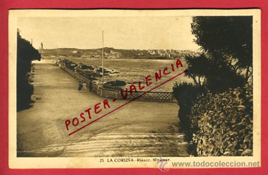 Postales: LA CORU&Ntilde;A, RIAZOR, MIRAMAR,     P63565 - Foto 1