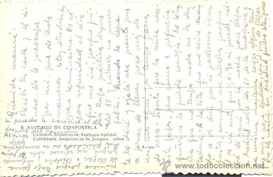 Postales: POSTAL DE SANTIAGO DE COMPOSTELA - Foto 2