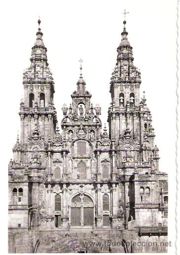 Postais: TARJETA POSTAL. CORU&Ntilde;A. SANTIAGO. N&ordm; 2. CATEDRAL, FACHADA DEL OBRADORIO. ED. ARRIBAS.