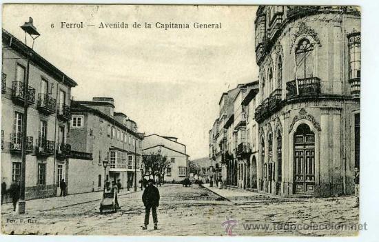 Postales: POSTAL FERROL AVENIDA DE LA CAPITANIA GENERAL - Foto 1