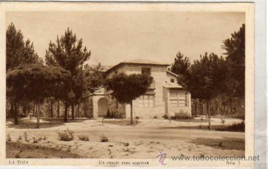 Postales: La Toja. Un chalet para alquilar. n&ordm; 7.  Circulada en 1929. Cliche J. Pintos.