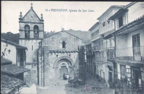 Postales: RIBADAVIA (ORENSE).- IGLESIA DE SAN JUAN