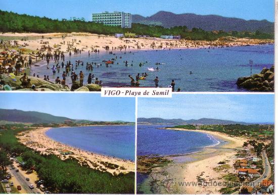 Postales: PONTEVEDRA - VIGO - PLAYA DE SAMIL - Foto 1