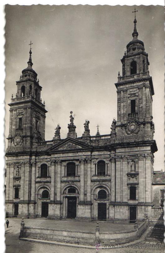 Postales: LUGO, FACHADA DE LA CATEDRAL - Foto 1