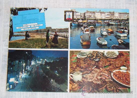 Postales: La Coru&ntilde;a  Playa de Riazor  sin circular - Foto 1