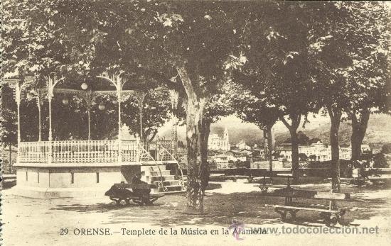 Postales: ORENSE.- TEMPLETE DE LA MUSICA EN LA ALAMEDA