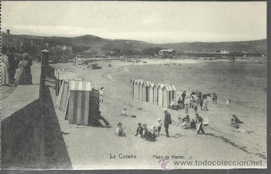 Postales: LA CORU&Ntilde;A PLAYA DE RIAZOR SIN ESCRIBIR - Foto 1