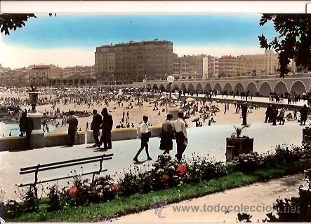 Postales: ANTIGUA POSTAL 1015 LA CORU&Ntilde;A PLAYA DE RIAZOR EDICIONES ARRIBAS - Foto 1