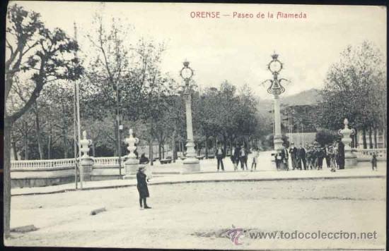 Postales: ORENSE.- PASEO DE LA ALAMEDA - Foto 1