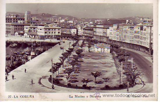 Postales: la coru&ntilde;a - la marina y darsena - Foto 1