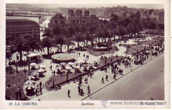Postales: la coru&ntilde;a -jardines - Foto 1