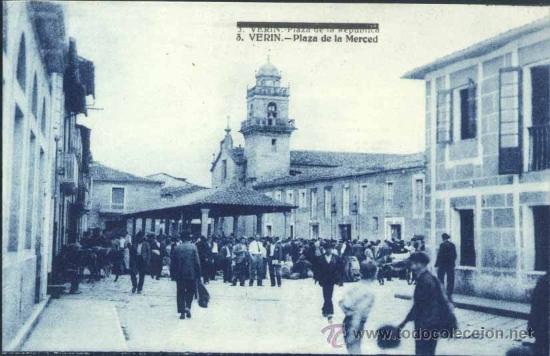 Postales: VERIN (ORENSE).- PLAZA DE LA MERCED - Foto 1