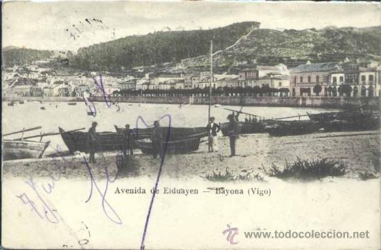 Postales: BAYONA (VIGO).- AVENIDA DE ELDUAYEN - Foto 1
