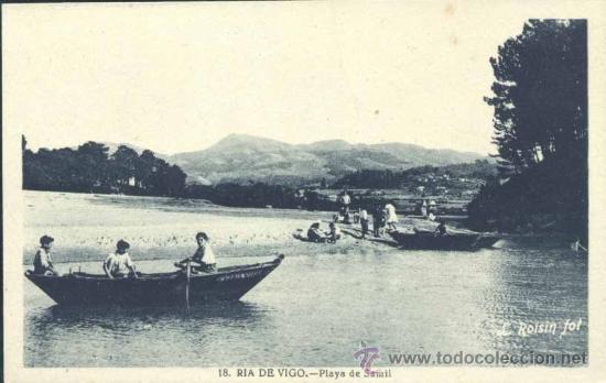 Postales: RIA DE VIGO (PONTEVEDRA).- PLAYA DE SAMIL