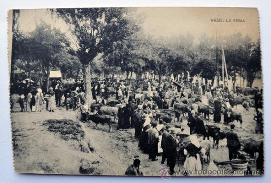 Postales: VIGO. LA FERIA. A&Ntilde;OS 20 - Foto 1