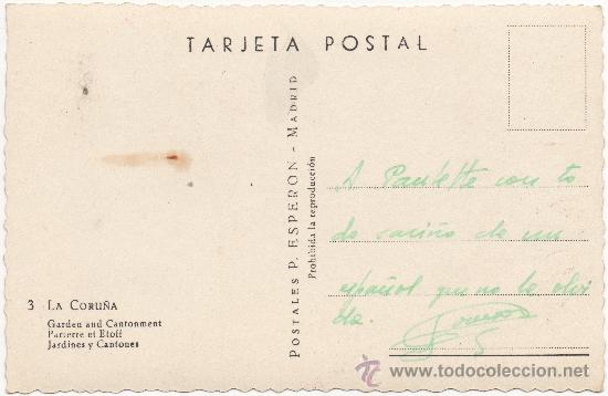 Postales: LA CORU&Ntilde;A.- JARDINES Y CANTONES. - Foto 2