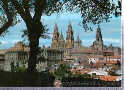Postcards: TARJETA POSTAL SANTIAGO DE COMOPOSTELA CATEDRAL DESDE EL PASEO DE LA HERRADURA