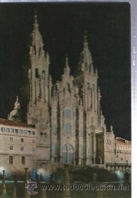 Postcards: TARJETA POSTAL SANTIAGO DE COMPOSTELA, CATEDRAL FACHADA DEL OBRADOIRO, EDS. ARRIBAS