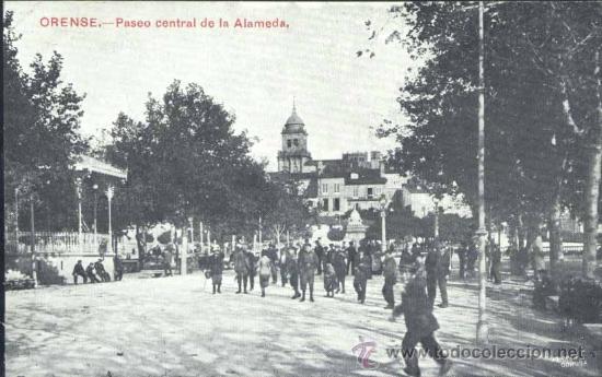 Postales: ORENSE.- PASEO CENTRAL DE LA ALAMEDA