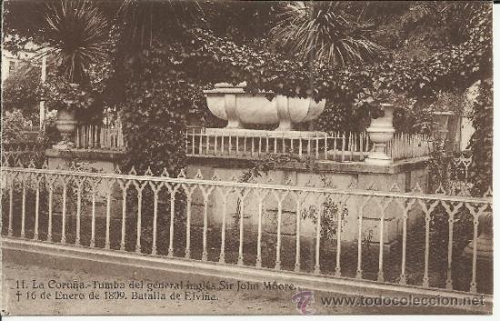 Postales: LA CORU&Ntilde;A TUMBA DEL GENERAL MOORE SIN ESCRIBIR - Foto 1