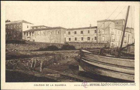 Postales: COLEGIO DE LA GUARDIA (PONTEVEDRA.- VISTA DEL COLEGIO (LADO SUR)