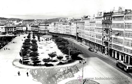 Postales: A CORU&Ntilde;A  PASEO DE LA MARINA - Foto 1