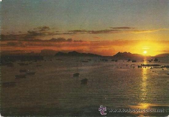Postales: :::: E72 - POSTAL - VIGO - PUESTA DE SOL - SIN CIRCULAR - Foto 1